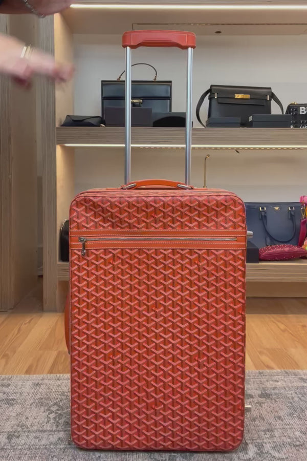 Goyard Goyardine Orange Rolling Trolley PM