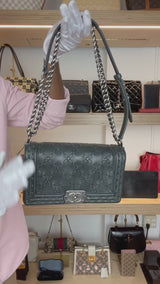 Chanel Black Caviar Paris Dallas Boy Bag Medium