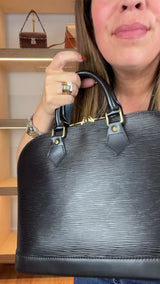 Louis Vuitton Black Epi Alma PM w/ Lock