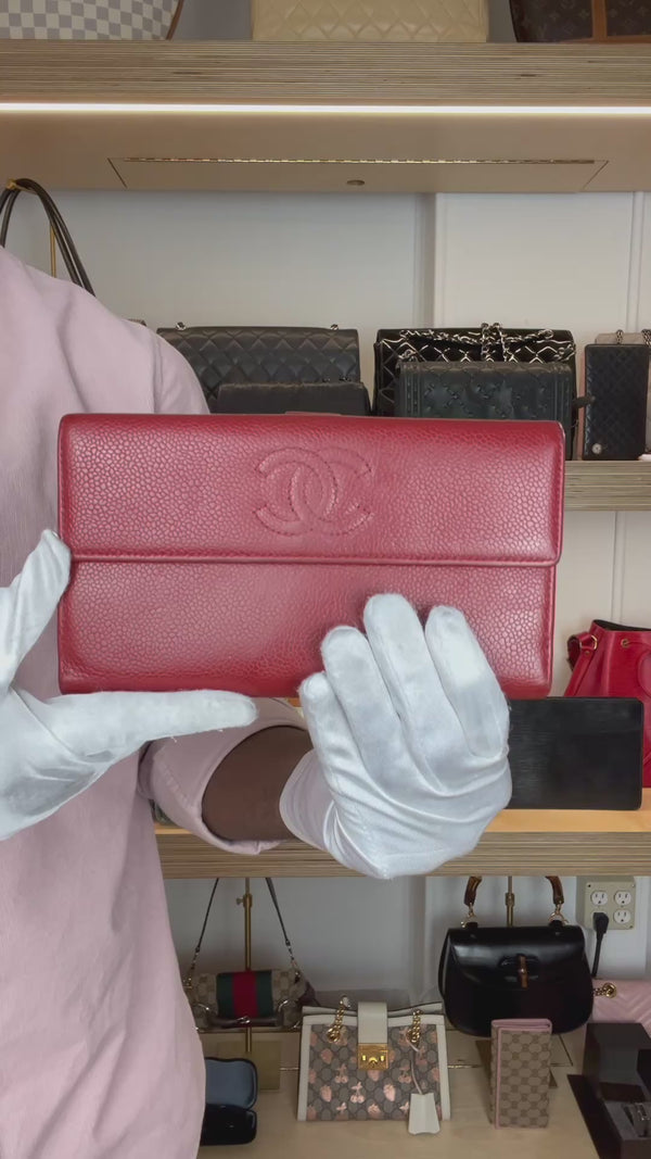 Chanel Red Caviar Wallet