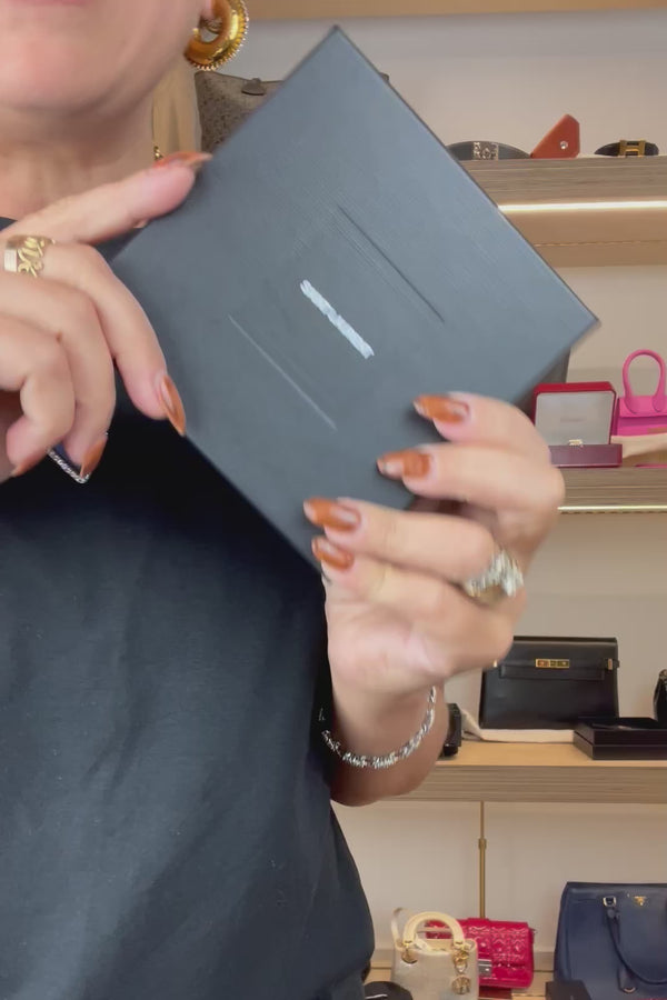 Saint Laurent Cassandra Army Green Card Holder