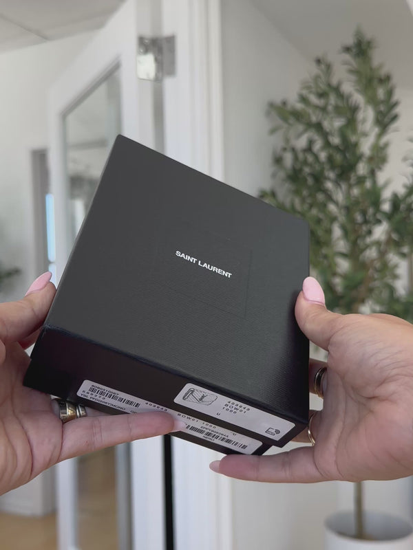 Saint Laurent Classic Monogram Trifold Wallet Black