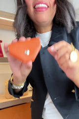 Hermes Le 24 Orange Leather Coin Purse