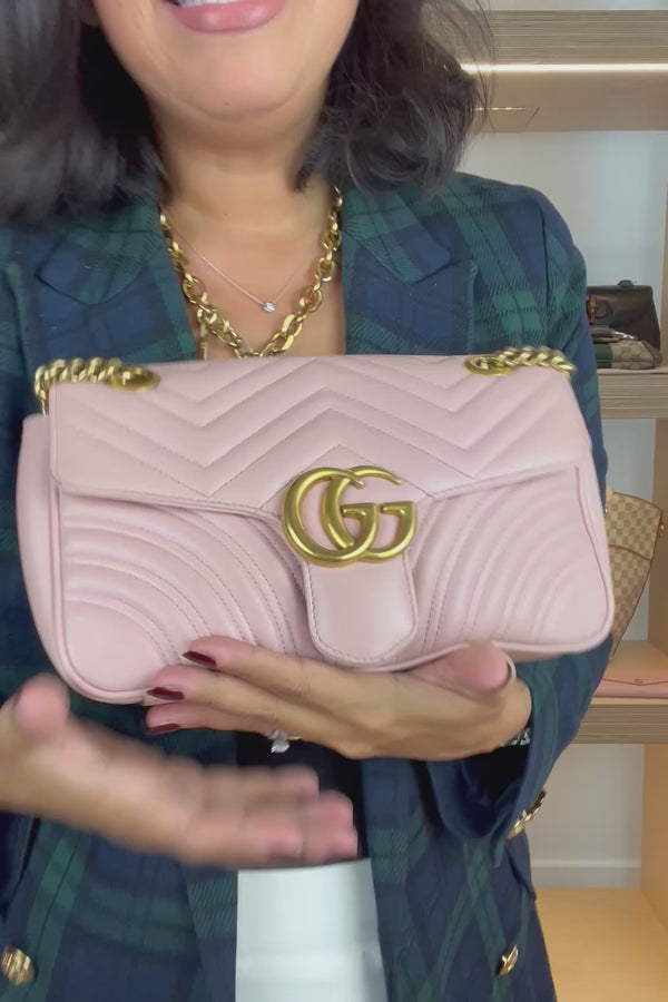 Gucci Marmont Pink Leather Flap