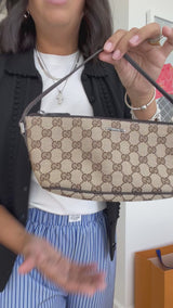 Gucci Monogram Vintage Boat Pochette