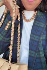 Chanel Beige Lambskin Vintage 24K Chain Tote