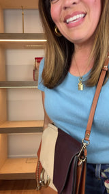 Chloe Snakeskin Colorblock Faye Crossbody Medium