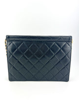 Chanel Small Black Quilted Goatskin Chic Pearls Flap (FULL SET)