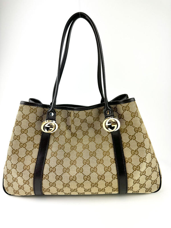 Gucci Tan GG Twins Tote