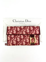 Christian Dior Burgundy Oblique Wallet