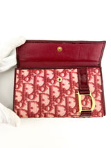 Christian Dior Burgundy Oblique Wallet