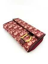 Christian Dior Burgundy Oblique Wallet
