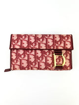 Christian Dior Burgundy Oblique Wallet