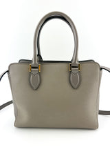 Prada Gray Saffiano Argilla Top Handle