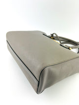 Prada Gray Saffiano Argilla Top Handle