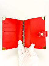 Louis Vuitton Red Leather Suhali Agenda PM