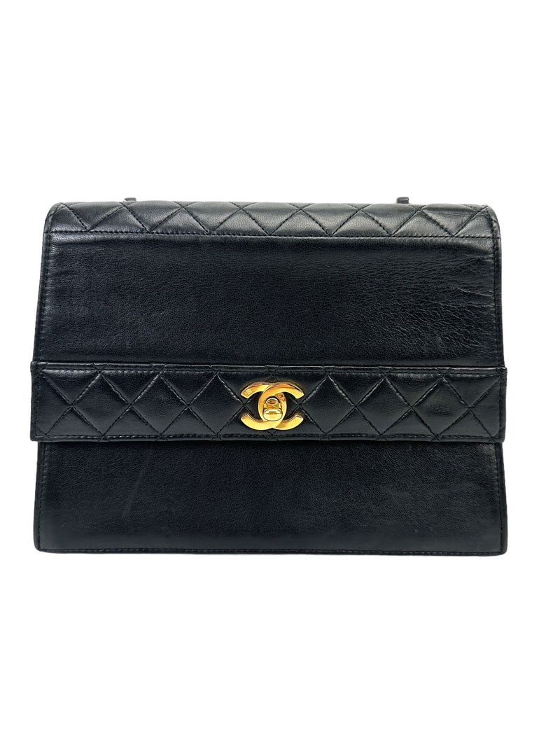 Chanel Vintage Black Lambskin Trapezoid Flap Bag – Season 2 Consign