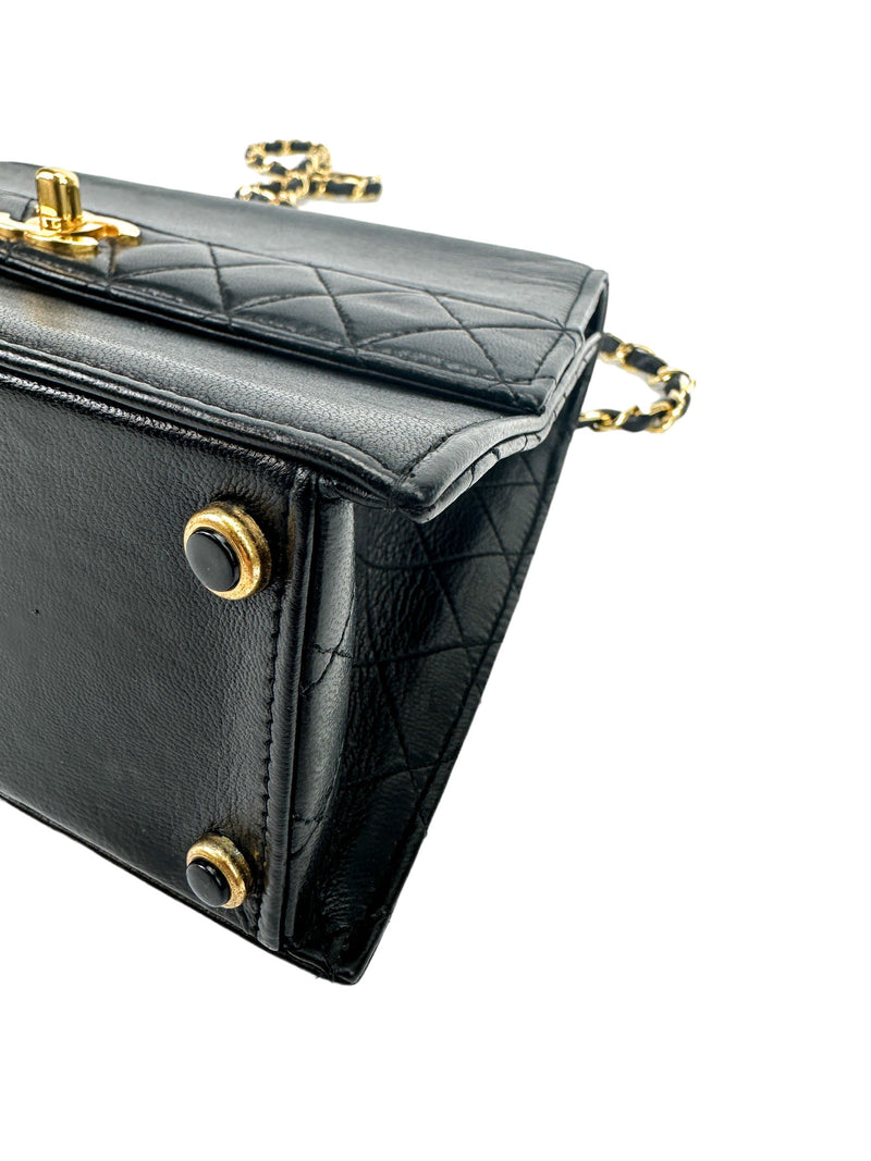 Chanel Black CC Matelasse Shoulder Bag Leather ref.963204 - Joli