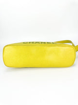 Chanel Yellow Caviar Chain Tote