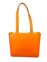 Chanel Orange Translucent Silicone Jelly Tote