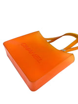 Chanel Orange Translucent Silicone Jelly Tote