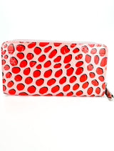 Louis Vuitton Red Pink Vernis Leather Jungle Long Zippy Wallet