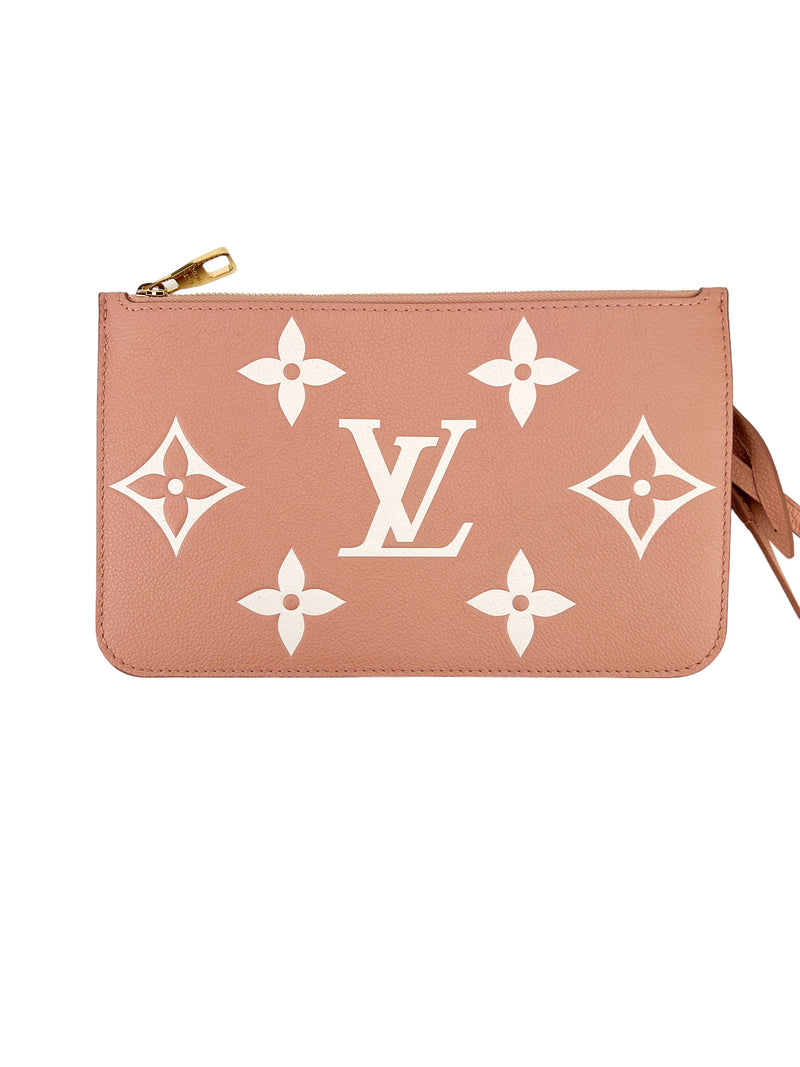 Louis Vuitton Blush Pink And Cream Empriente Giant Neverfull MM w/ Pouch