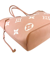 Louis Vuitton Blush Pink And Cream Empriente Giant Neverfull MM w/ Pouch