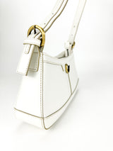 Burberry White Boxcalf Leather Shoulder Bag