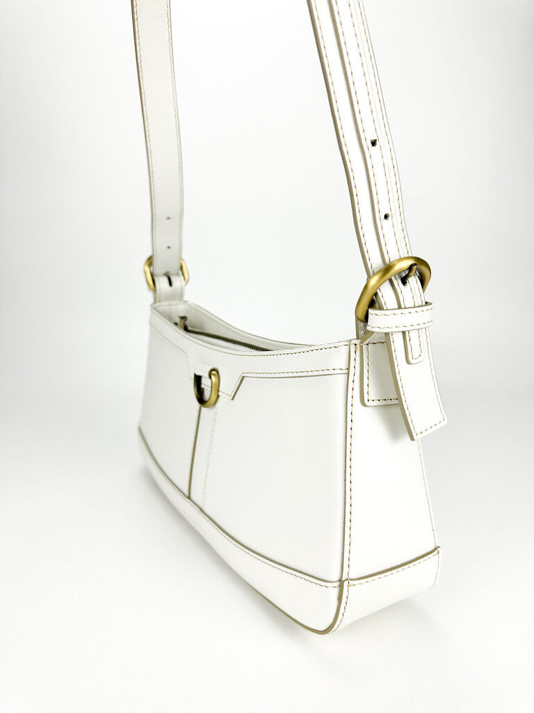 Burberry White Boxcalf Leather Shoulder Bag