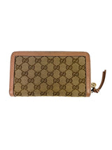 Gucci Mauve Monogram Leather Zip Around Wallet