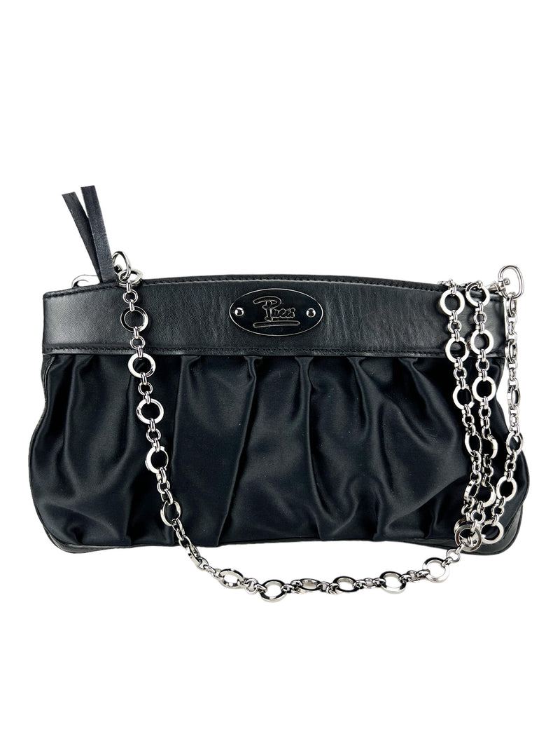 Pucci Black Silk Chain Occassion Crossbody