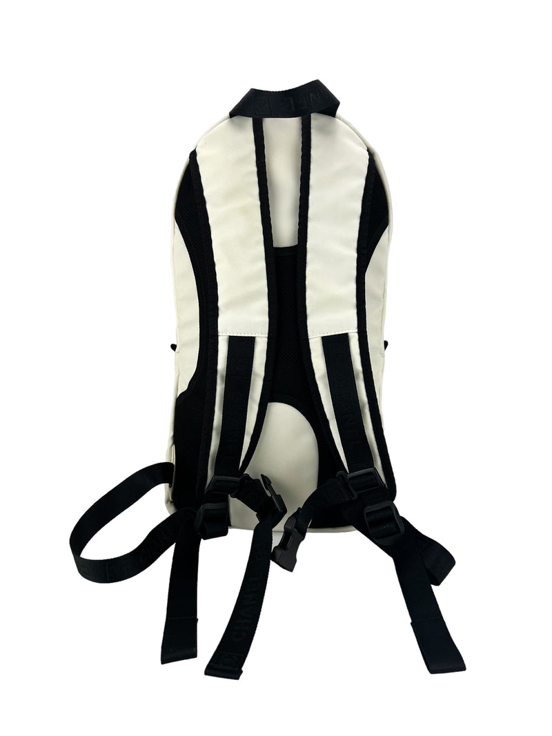 Chanel Cream Black Sport Line Backpack