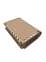 Valentino Taupe Rockstud Wallet On A Chain W/ Duster