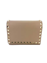 Valentino Taupe Rockstud Wallet On A Chain W/ Duster