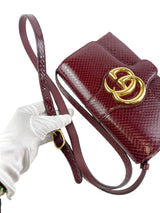 Gucci Burgundy Python GG Arli Crossbody