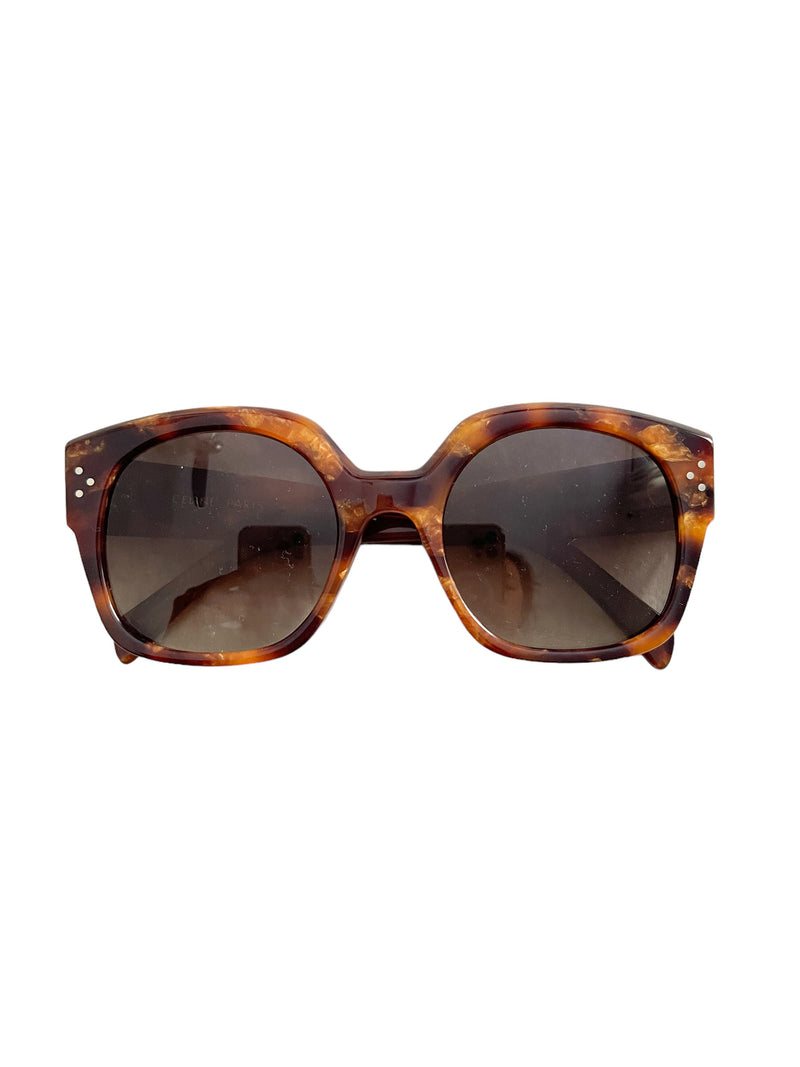 Celine Tortoise Frame Oversized Sunglasses