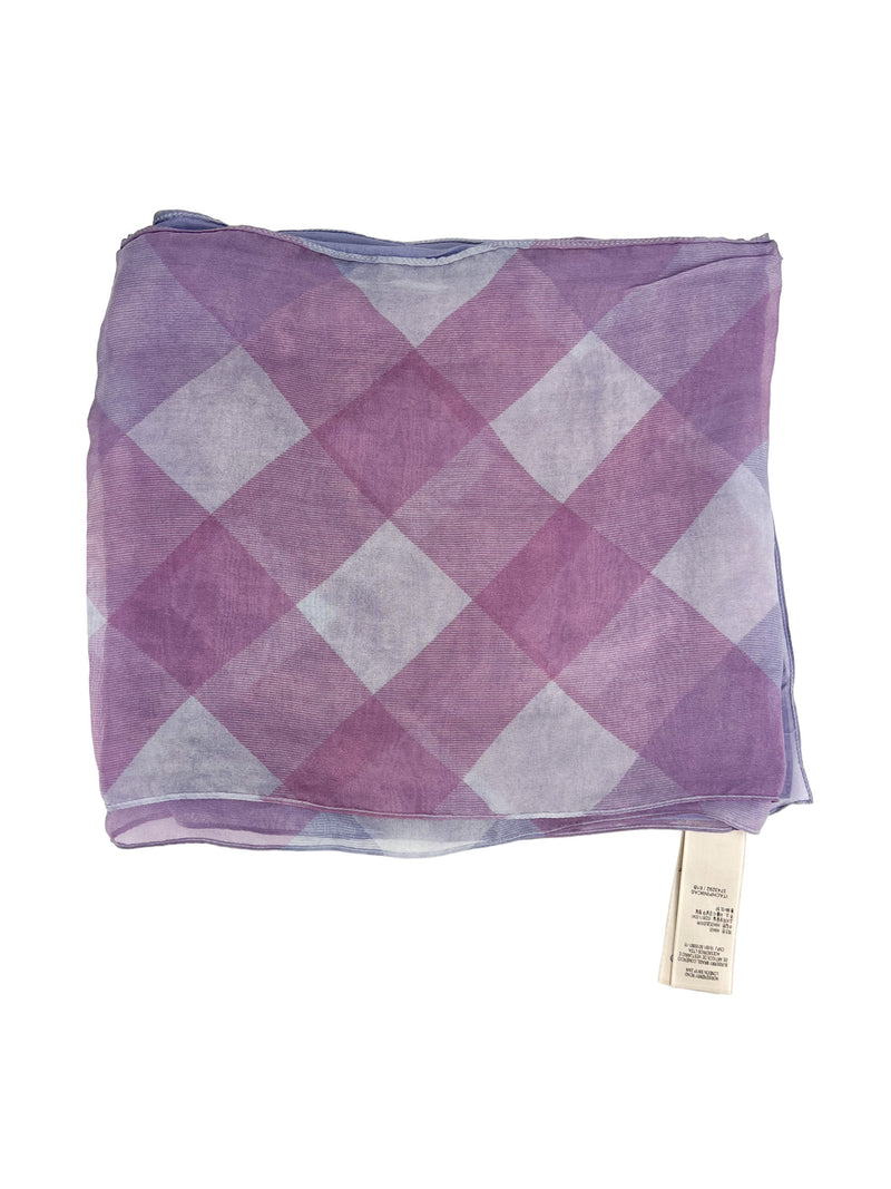 Burberry Silk Check Scarf Pink