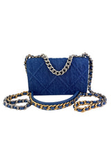 Chanel 19 Denim Wallet on Chain WOC