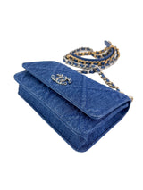 Chanel 19 Denim Wallet on Chain WOC