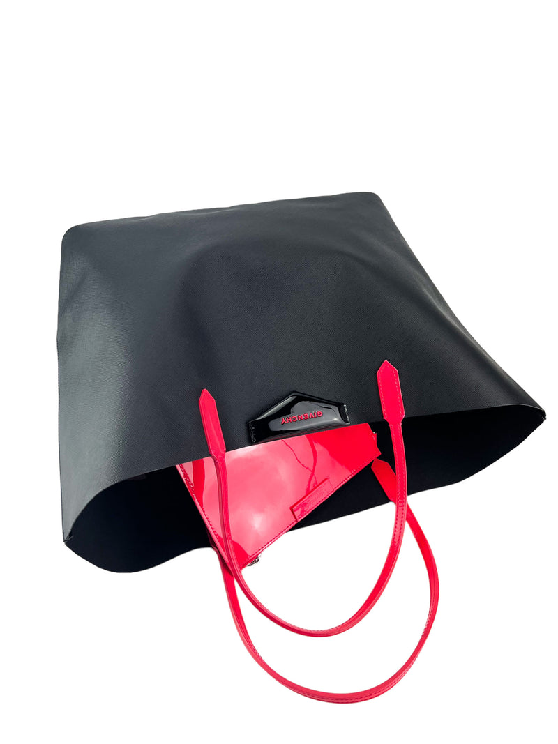 Givenchy Large Black and Hot Pink Antigona Shopper Tote w/Pochette