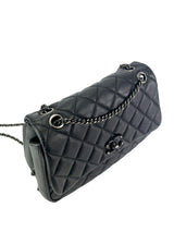 Chanel Black Quilted Caviar Frame in Chain Flap