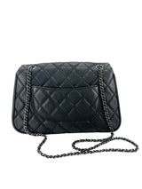 Chanel Black Quilted Caviar Frame in Chain Flap