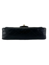 Chanel Vintage Medium Black Quilted Lambskin Classic Double Flap