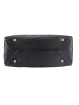 Chanel Black Caviar Stitched Hamptons Tote