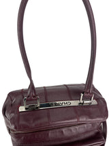 Chanel Dark Purple Caviar Bowler Bag