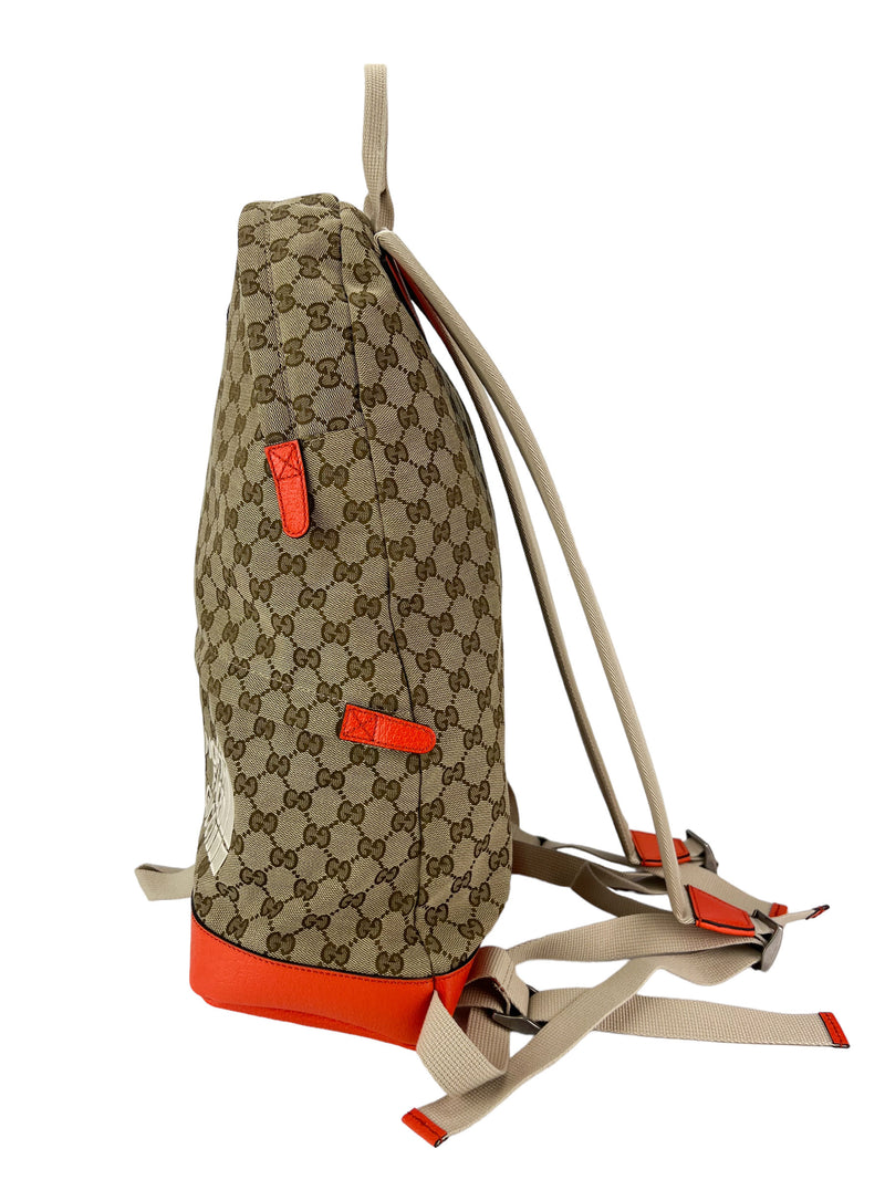 Gucci x North Face Orange GG Canvas Backpack