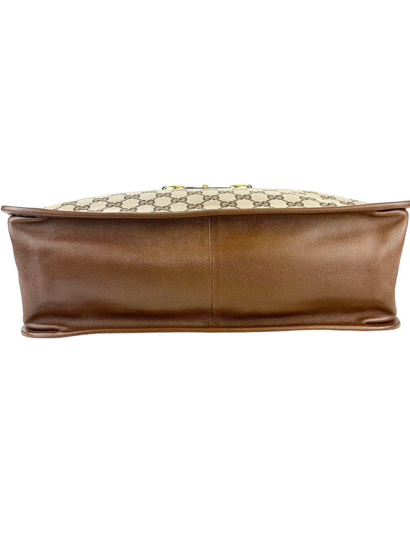 Gucci Horsebit 1955 Tote Jacquard Leather Tote