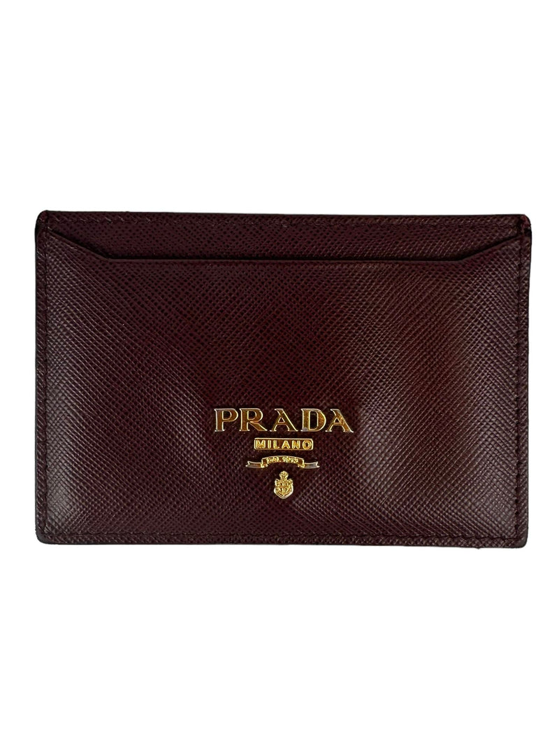 Prada Burgundy Card Holder