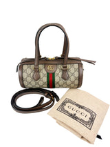 Gucci Brown Ophidia Small Boston Bag